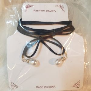Faux Leather Tie Choker